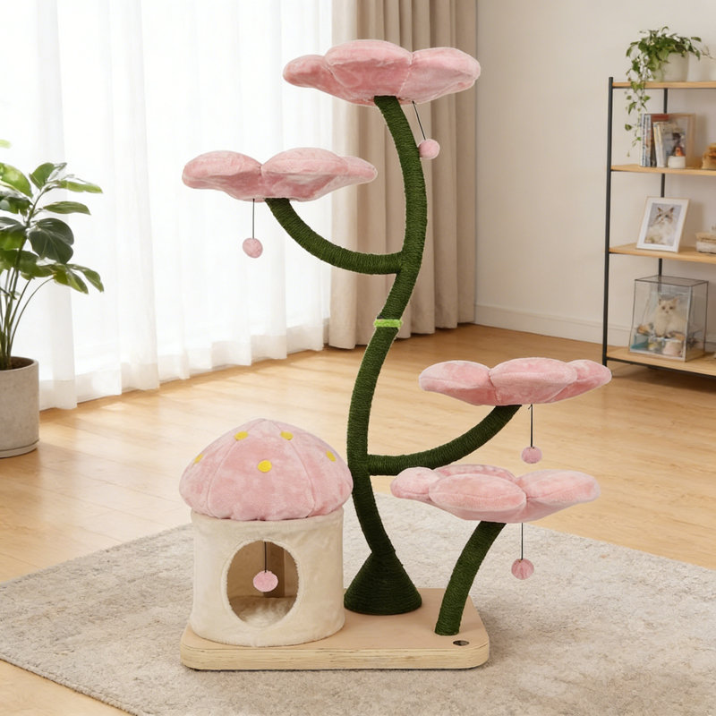 Simple and Creative Pink Cat Climbing Frame