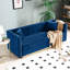 Velours bleu avec une silhouette épurée pour le salon - 2 pièces, canal vertical en velours, maison