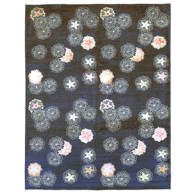 Handmade Silk and Wool Area Rug