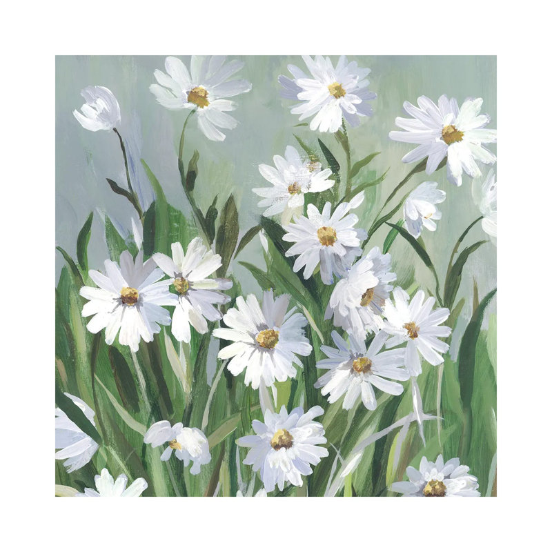 «Daisy Day» par - Toile tendue, H 12 po x l 12 po x P 0,75 po, Toile tendue
