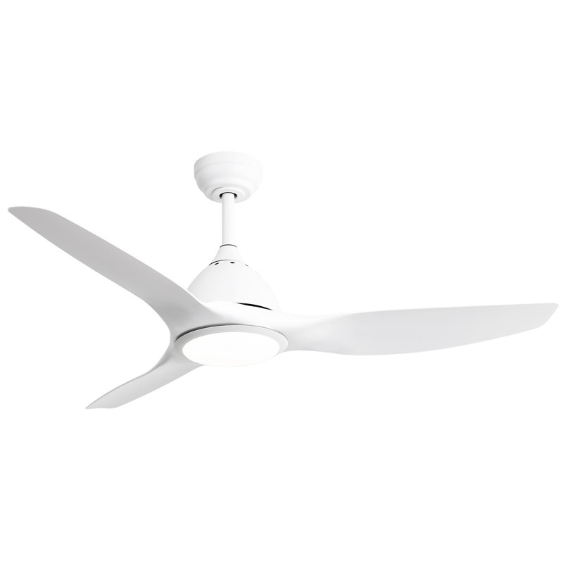 52 Inch Modern Ceiling Fan With 22W LED Light, White
