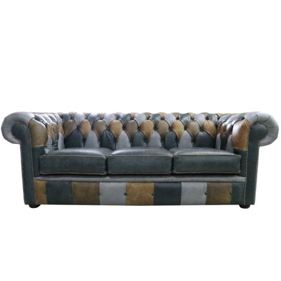 3 Seater Full Grain Leather Sofa