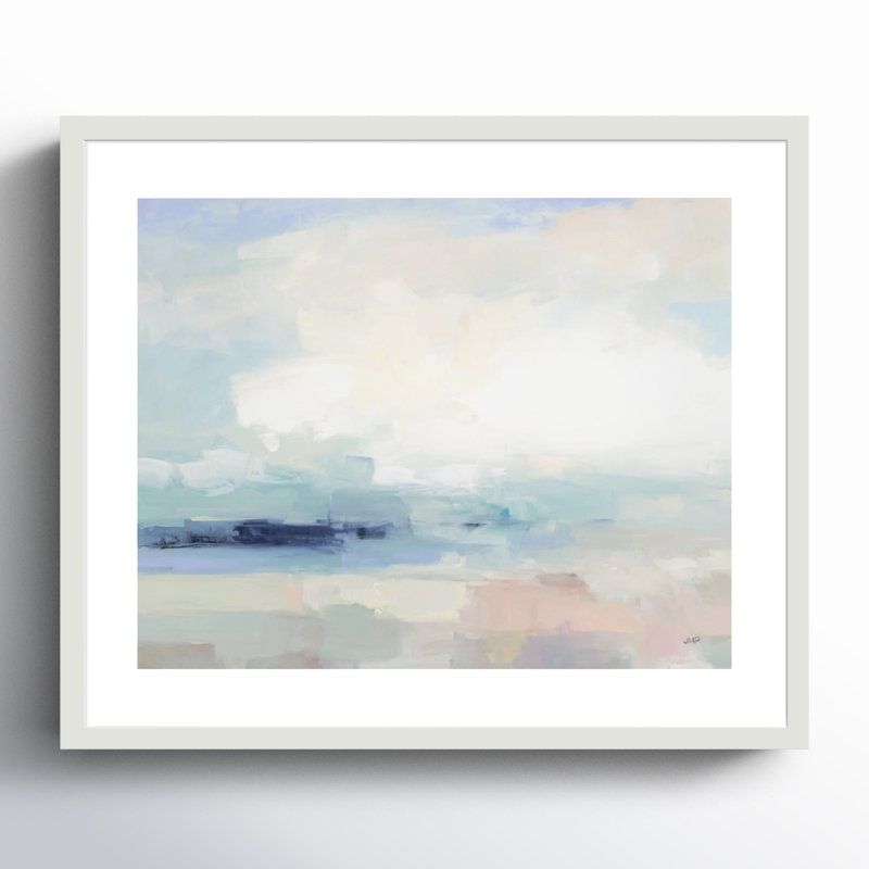 Land Land Water par Julia Purinton - impression encadrée, L 13 po x H 11 po, Blanc