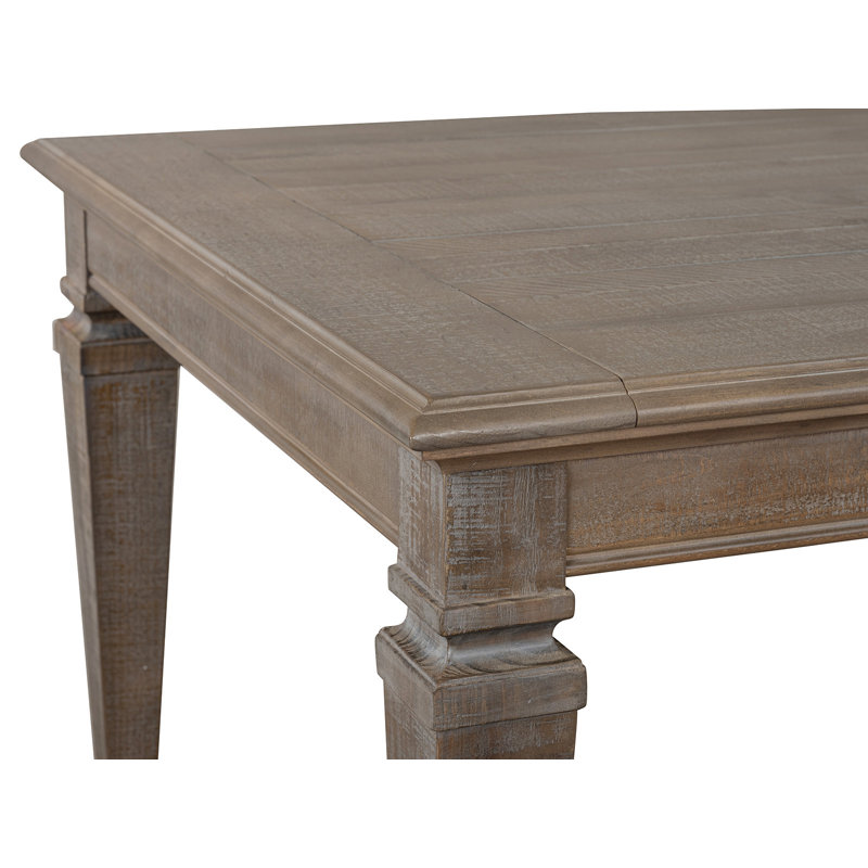 Gwyndolyn Extendable Pine Solid Wood Base Dining Table