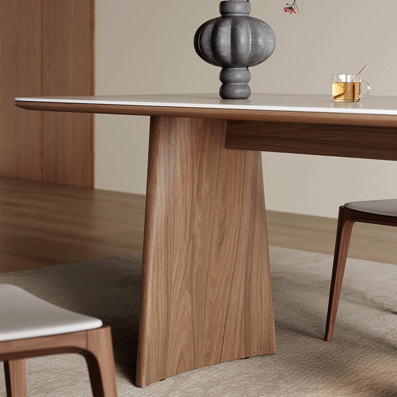 Ensemble de table de salle à manger de luxe européen à lumière simple, H 29,5 po x L 70,8 po x l 31,5 po