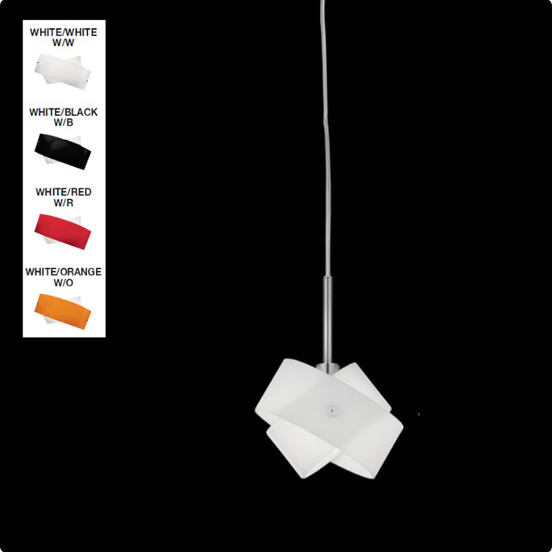 Tourbillon 1 - Light Single Geometric Pendant, White/Green, Small / 1 x 35W lamping