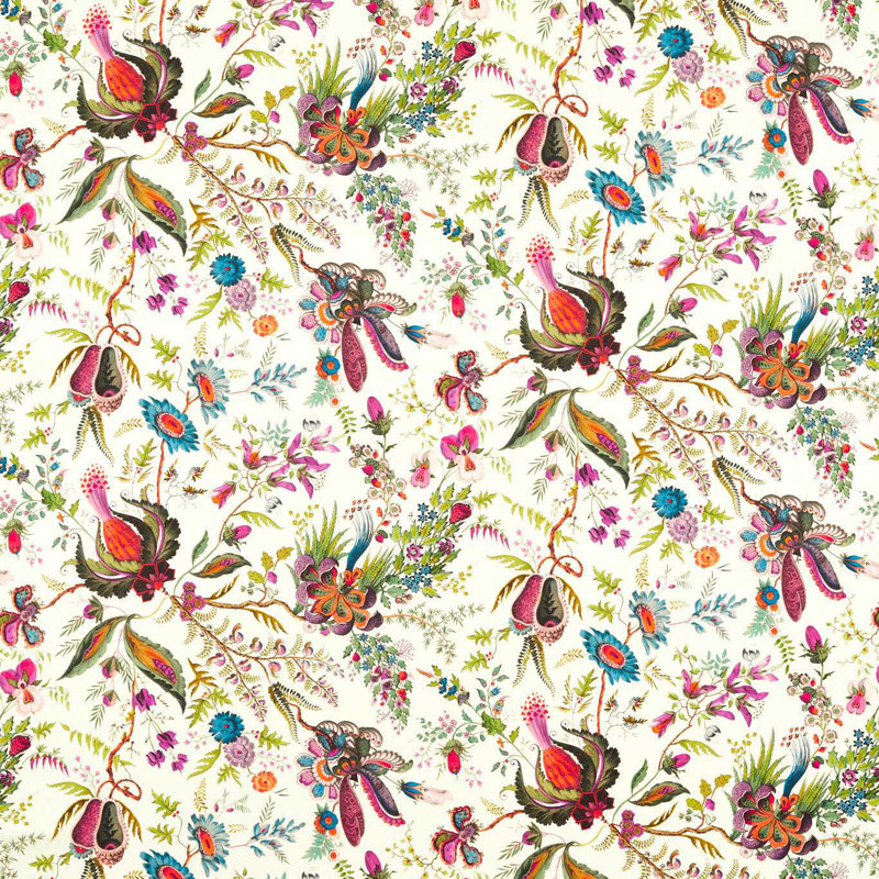 Wonderland Floral Fabric, Spinel/Peridot/Pearl