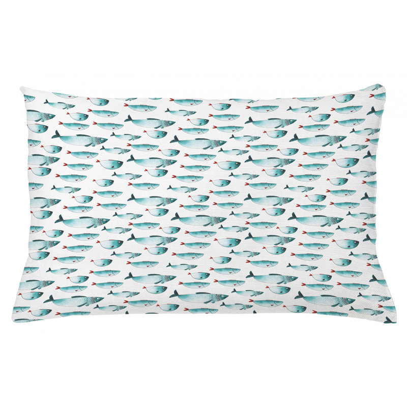 Koi Fish Rectangular Pillow Cover, 16" x 26"