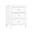 Table de chevet 3 tiroirs Luca - Blanc-357543376