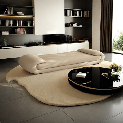 Banc rembourré en cuir Jacara