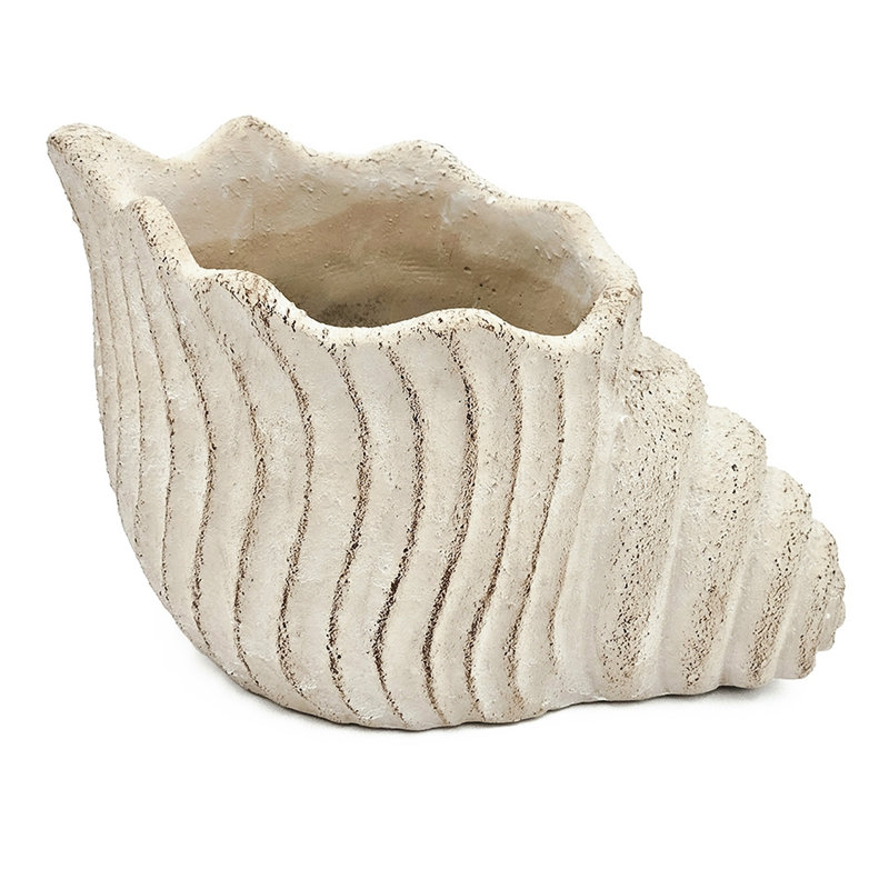 Pot à fleurs 11,5x7x7 pouces sable et ciment pour décoration rustique avec plantes traînantes