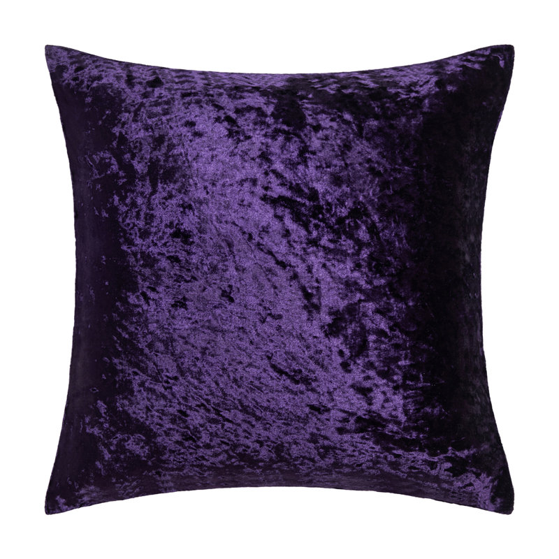 Velvet Reversible Throw Pillow, 18" H x 18" W, Purple
