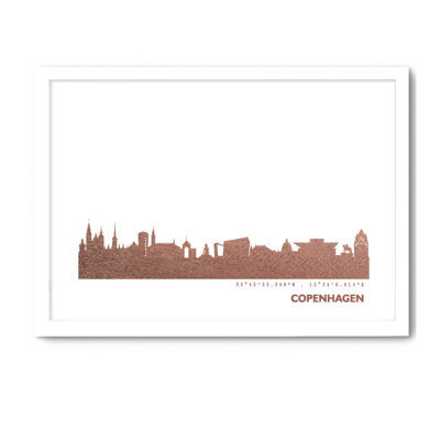Copenhagen Skyline 1 Piece Single Picture Frame Wall Art