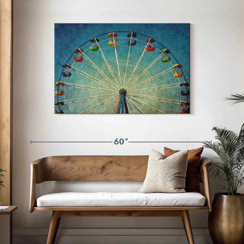 Grande roue de style rétro Kerner, H 30 po x l 45 po