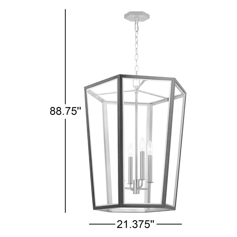 Curt 4 - Light Chandelier, Matte White/Burnished Brass