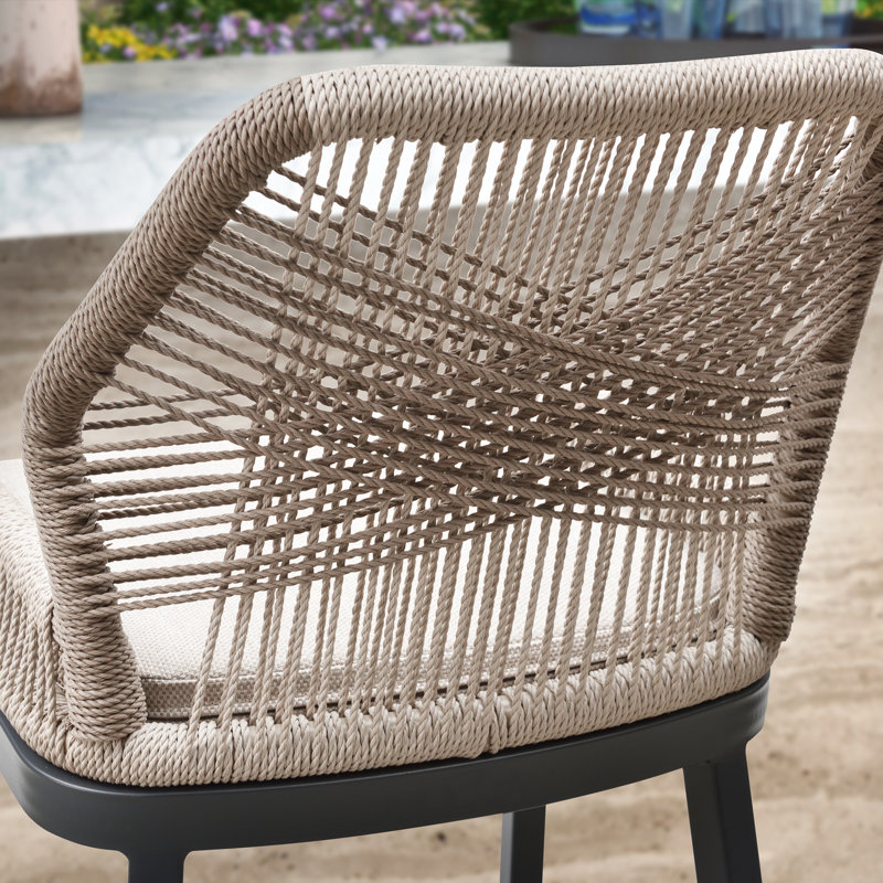 Tabouret de bar extérieur Davan 24,8 pi, Gris foncé
