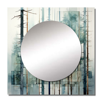 Nizamuddin - Trees Square Mirror Wall Decor For Bedroom