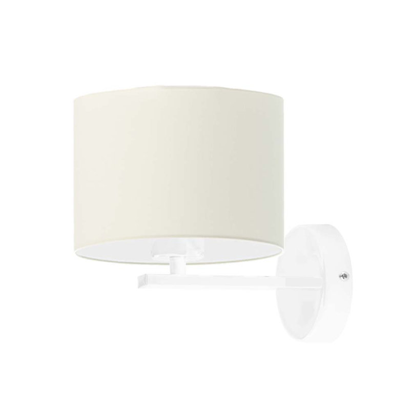 Ayaka Steel Armed Sconce, White, Ecru