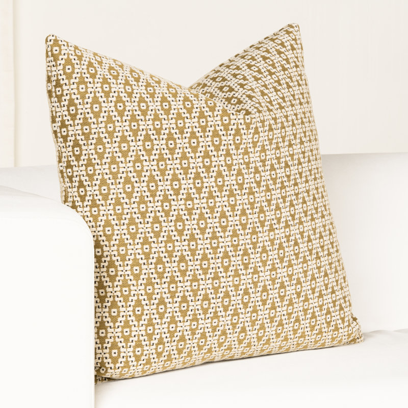 Coussin Ivy, Ambre, 20 po x 20 po, Bourre en polyester