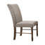 Ensemble de 2 chaises d'appoint Leventis en lin crème et chêne vieilli