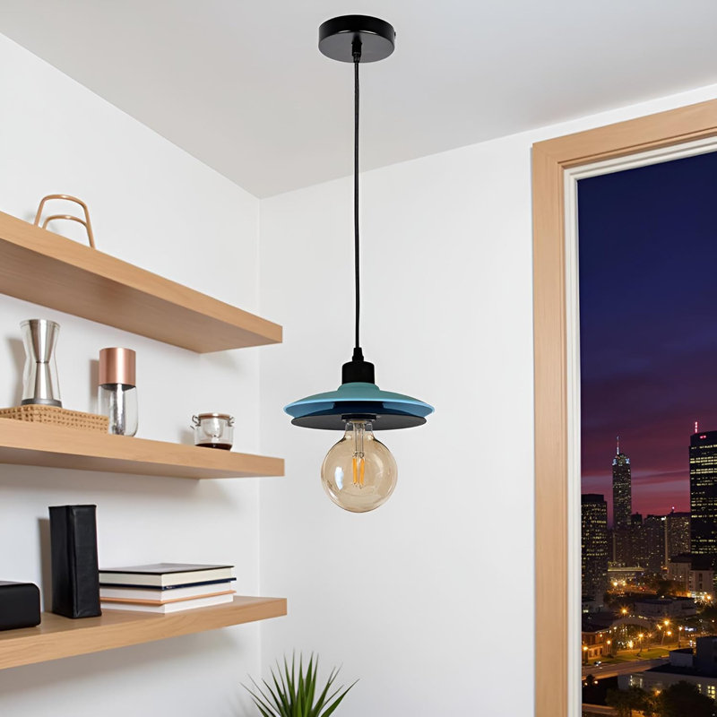 Modern Vintage Industrial Retro Loft Supen – Adjustable Hanging Ceiling Lamp Shade, E27 Bulb Base