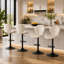 Tabouret de bar pivotant à dossier festonné-267723980