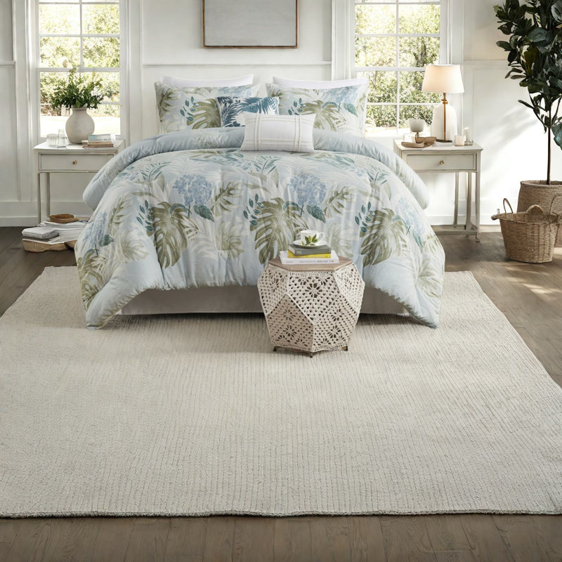 Oversized Cotton Bedding Set, Coastal Blue, Cal King