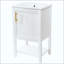 Meuble-lavabo avec lavabo, armoire de salle de bain avec porte à fermeture douce, support de rangement et tablette ouverte (robinet non inclus)-1815745129
