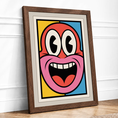Cheerful Face Retro - Print