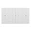 Élégant support de couloir, blanc, 141,7 po x 82,7 po x 13,8 po | 100% panneau de particules enduit de mélamine, épaisseur: 0,7 pouce | Organisateur de hall d'entrée élégant et fonctionnel, parfait pour les maisons traditionnelles, design durable