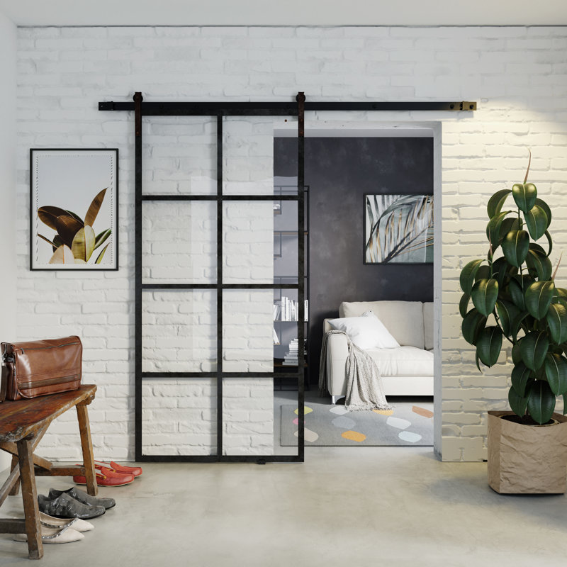 Larissa Metal Sliding Door, 210cm H x 100cm W x 3cm D