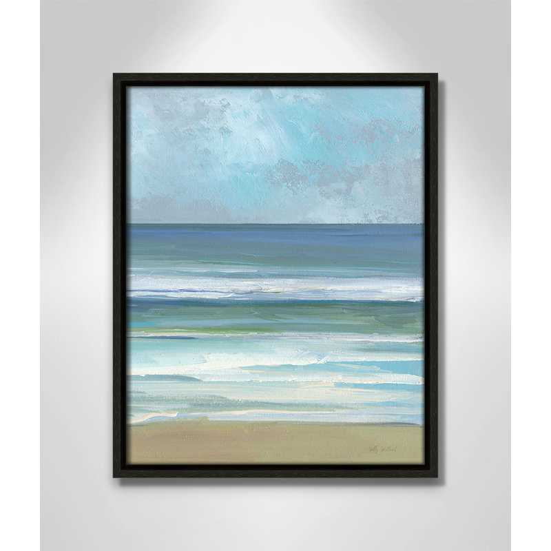 «Gentle Waves II» par Sally Swatland, 12.5' W x 15.5' H, Flottant espresso