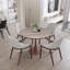 Table de salle à manger ronde de 36 po avec plateau en panneau de fibres à densité moyenne et base en bois pour piédestal-952580952-952580959