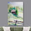 Paysage de forêt boisée «Spring Log Cabin Farm Pastel Forest» sur toile-99321168-99321171