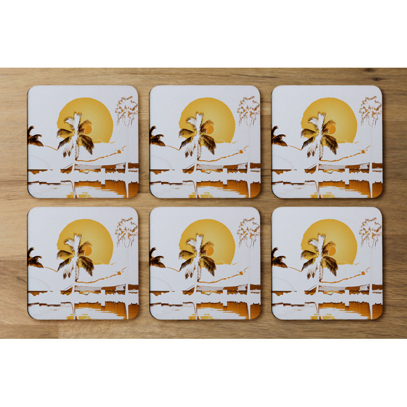 Square 6 Piece Coaster Set