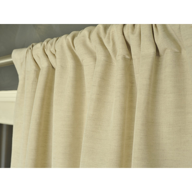 Dansby Linen Semi Sheer Curtain Single Panel, 42" W x 84" L, Natural