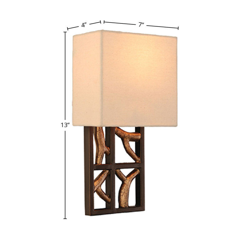 Applique murale Hudson 1 LT bronze antique avec or antique Hudson