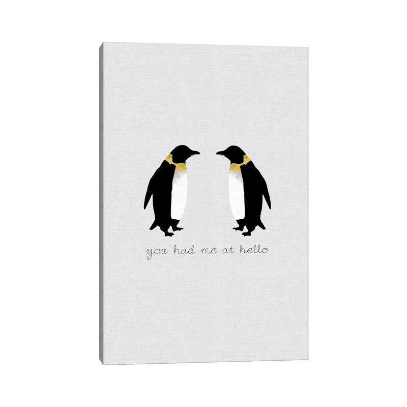 You Had Me Penguins by Orara Studio - Wrapped Canvas Print, 66.04cm H x 45.72cm W x 1.91cm D