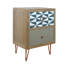 Table de chevet 2 tiroirs Grimbald en bronze / brun