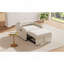 Canapé-lit convertible 3-en-1 avec coussin et poche, fauteuil-causeuse en lin de coton doux, pour salon, chambre à coucher, bureau, appartement, beige