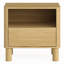 Table de chevet moderne avec tiroir et tablette ouverte de 21,7 po de largeur