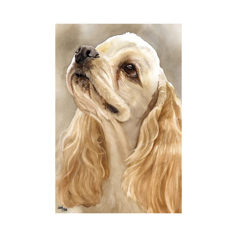 Waggin Tail - Buff Cocker Spaniel by Judith Stein - Wrapped Canvas Gallery-Wrapped Canvas Giclée, 30.48cm H x 20.32cm W