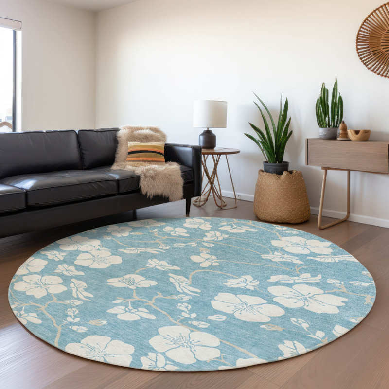  Machine Washable Indoor/Outdoor Chayden ACN1032 Rug, Round 8'