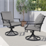 Swivel Patio Dining Armchair With Cushion（set of 2）