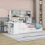 Lit de jour double en bois avec poste de travail et grand rangement, bureau-1567431695