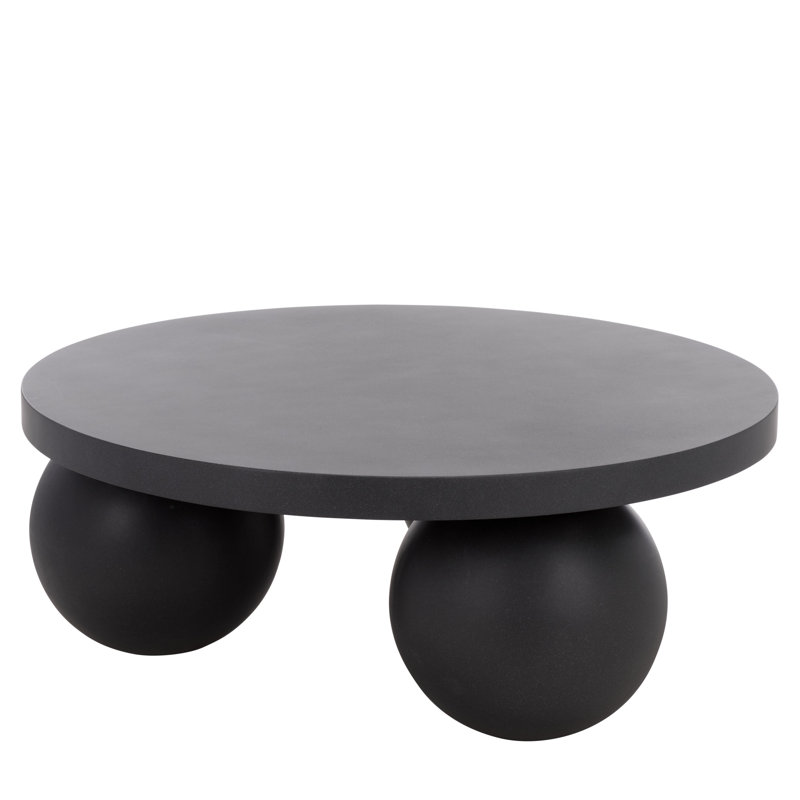 Aurielle 3 Ball Round Coffee Table, Black