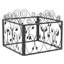 47.5cm H x 229.5cm W Metal Fence Panels Included