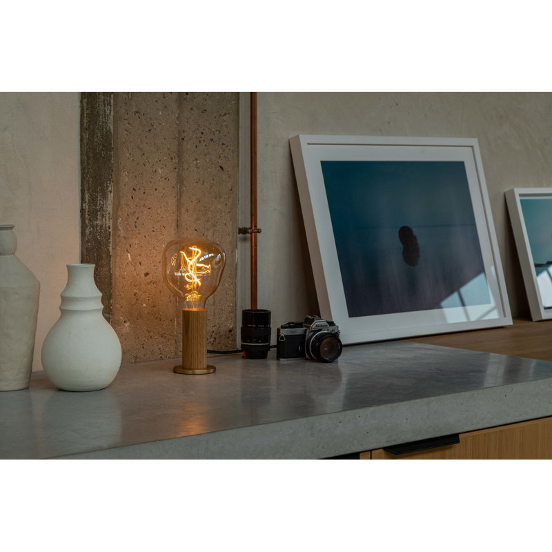 Knuckle Table Lamp In Oak + Voronoi I