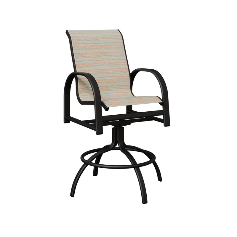 Chaise berçante pivotante Berlin Gardens Murphy Slings, Noir mat, Echo opale