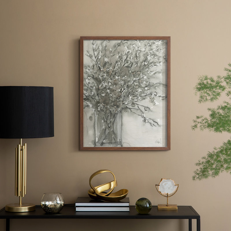 Dry Elegance I, reproduction encadrée - bois massif, H 30 po x l 24 po, Noyer